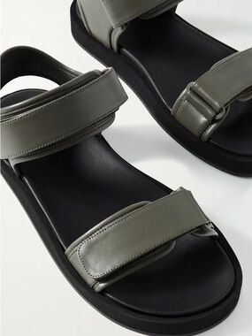 The Row Hook and Loop Leather Sandals